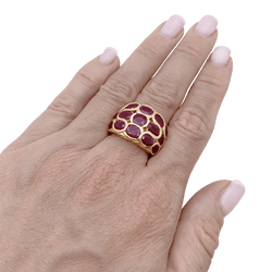 Bague or jaune et rubis - Castafiore
