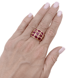 Bague or jaune et rubis - Castafiore