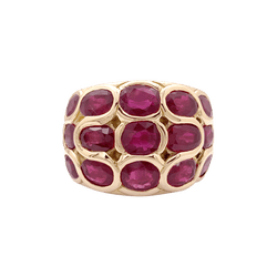 Bague or jaune et rubis - Castafiore