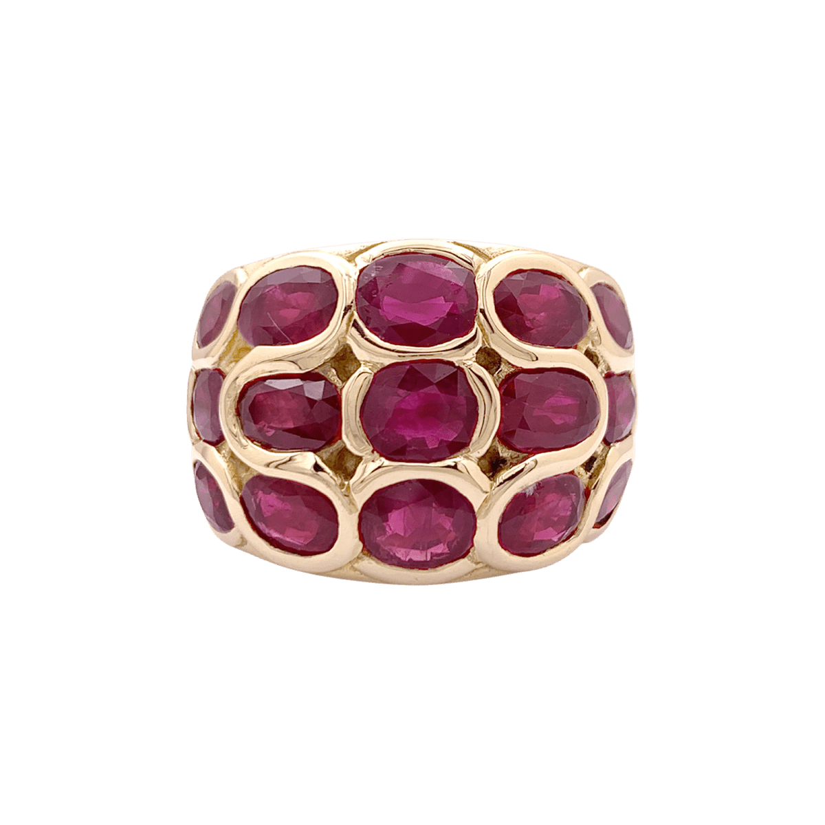 Bague or jaune et rubis - Castafiore