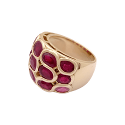 Bague or jaune et rubis - Castafiore