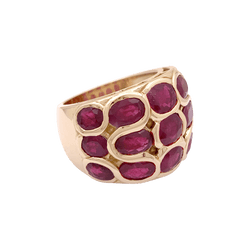 Bague or jaune et rubis - Castafiore