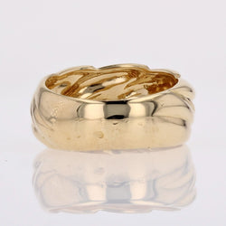 Bague or jaune godronné - Castafiore