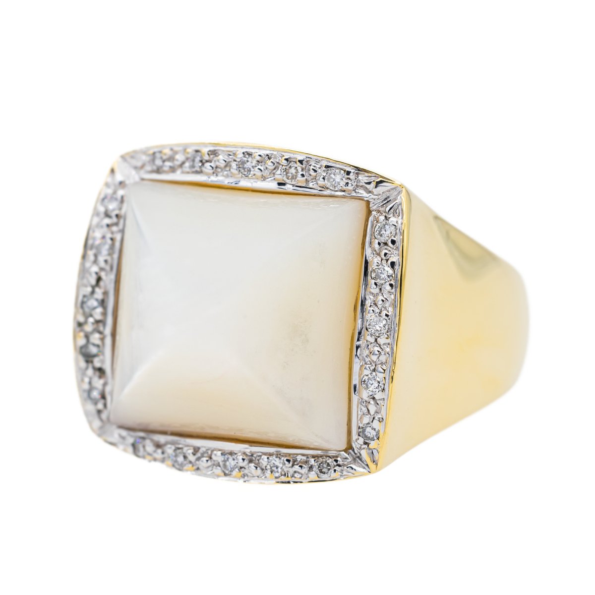 Bague Or jaune Nacre - Castafiore