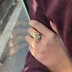 Bague - Or jaune& Opales - Castafiore