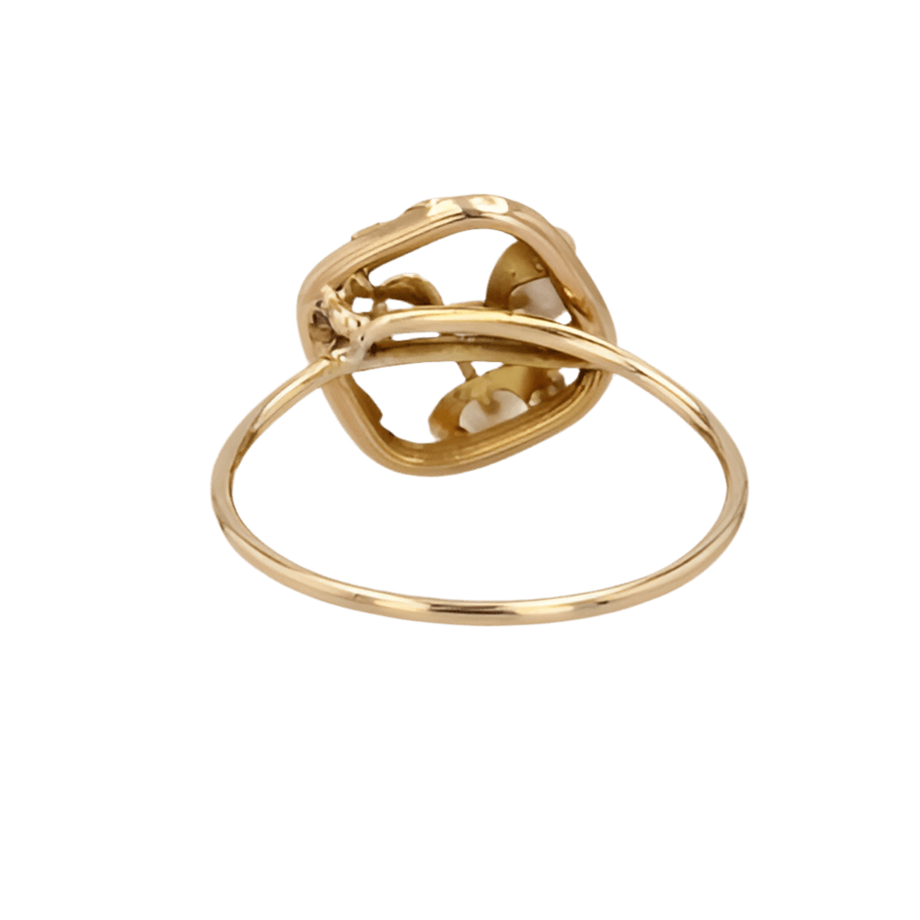 Bague or jaune, or rose et perle - Castafiore