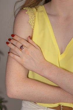 Bague Or jaune Rubis - Castafiore