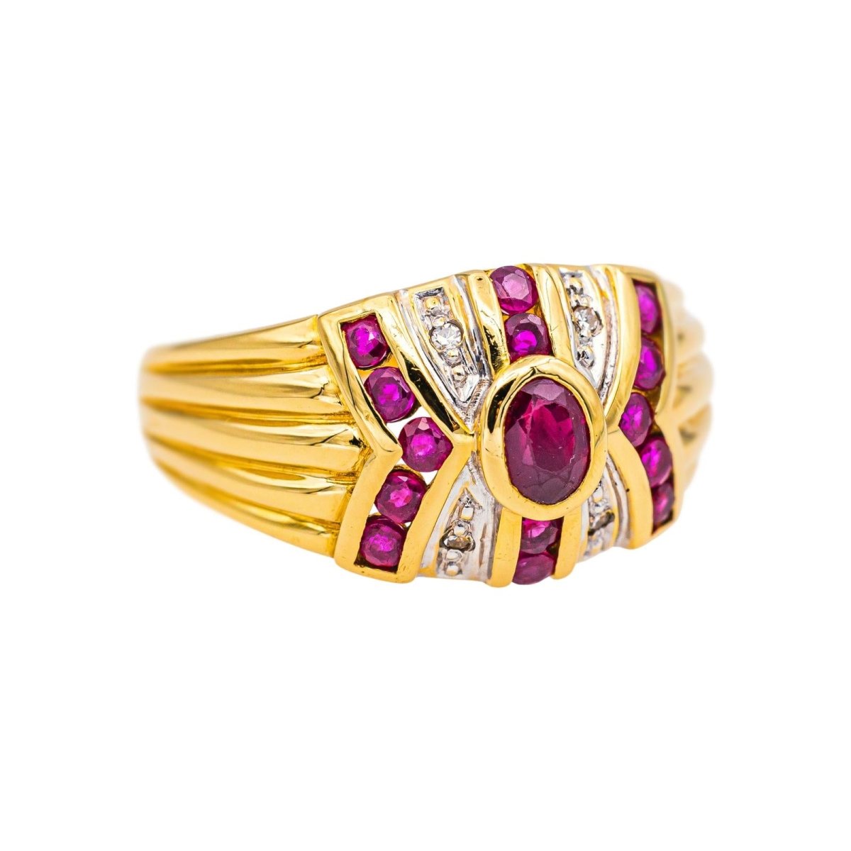Bague Or jaune Rubis - Castafiore