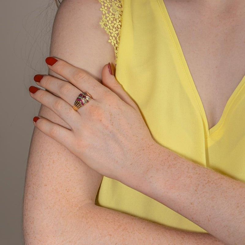 Bague Or jaune Rubis - Castafiore
