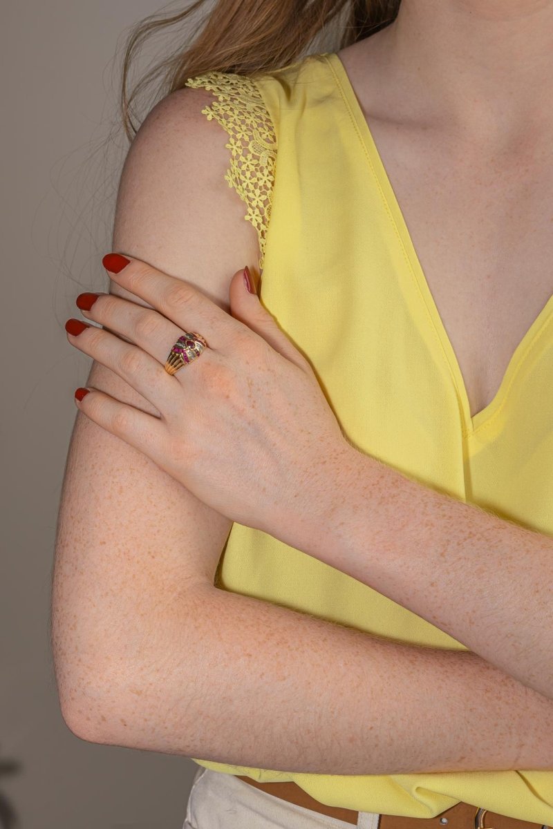 Bague Or jaune Rubis - Castafiore