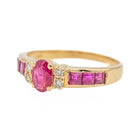 Bague Or jaune Rubis - Castafiore