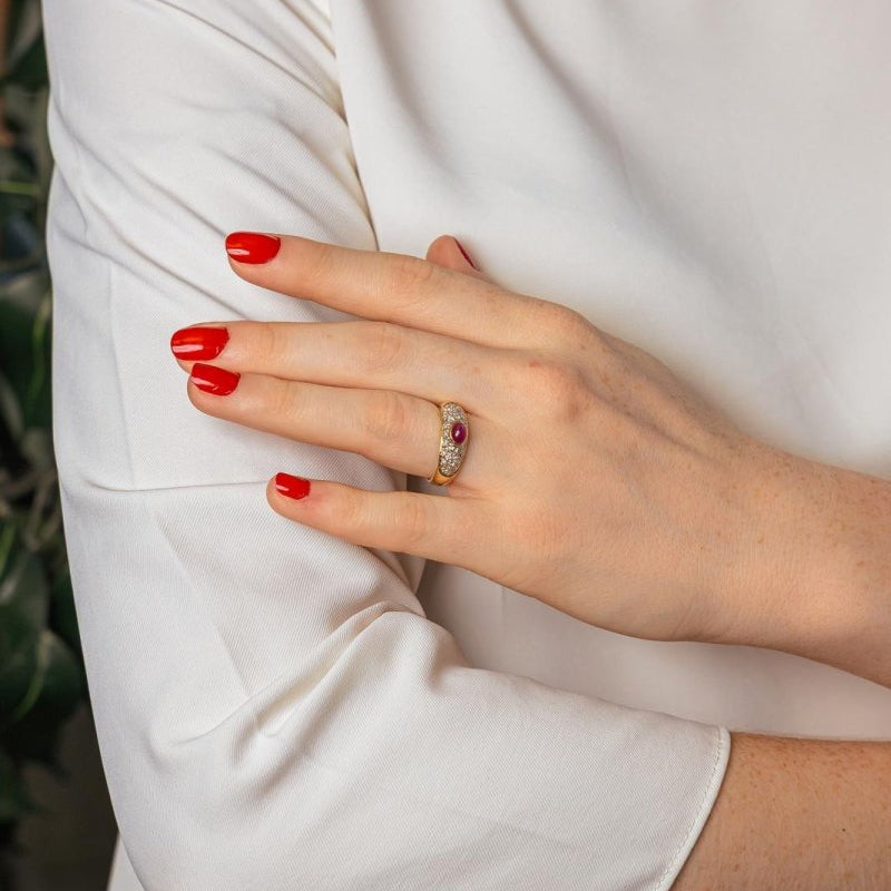 Bague Or jaune Rubis - Castafiore