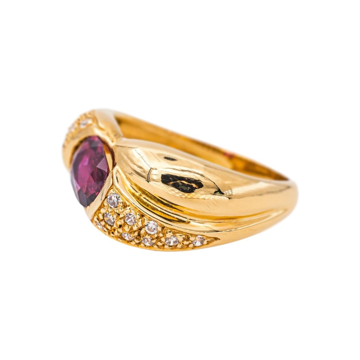 Bague Or jaune Rubis - Castafiore