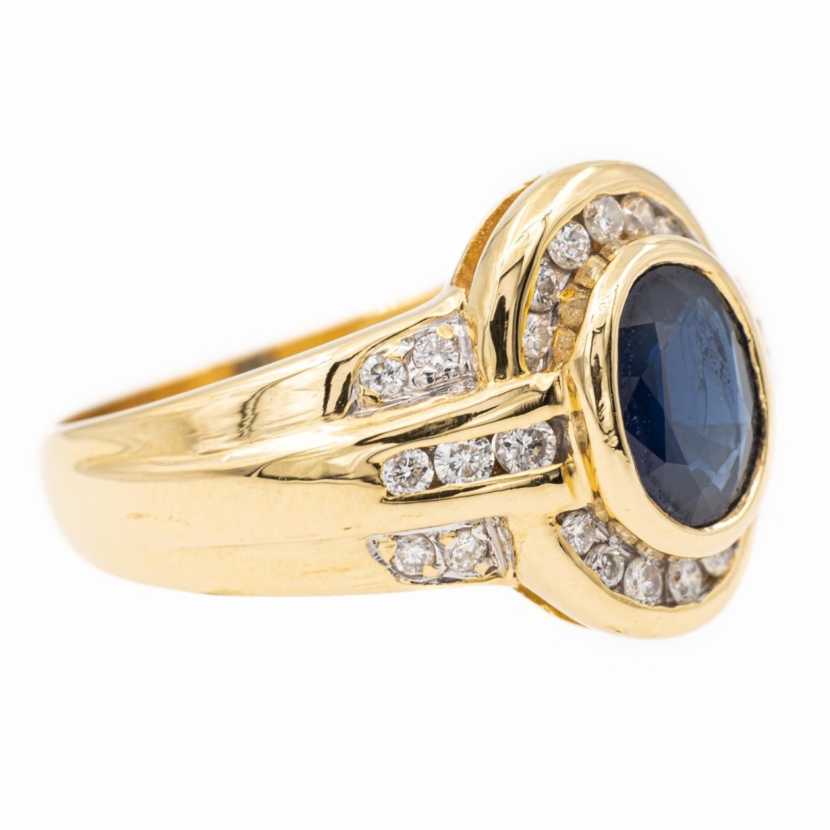 Bague Or jaune Saphir - Castafiore