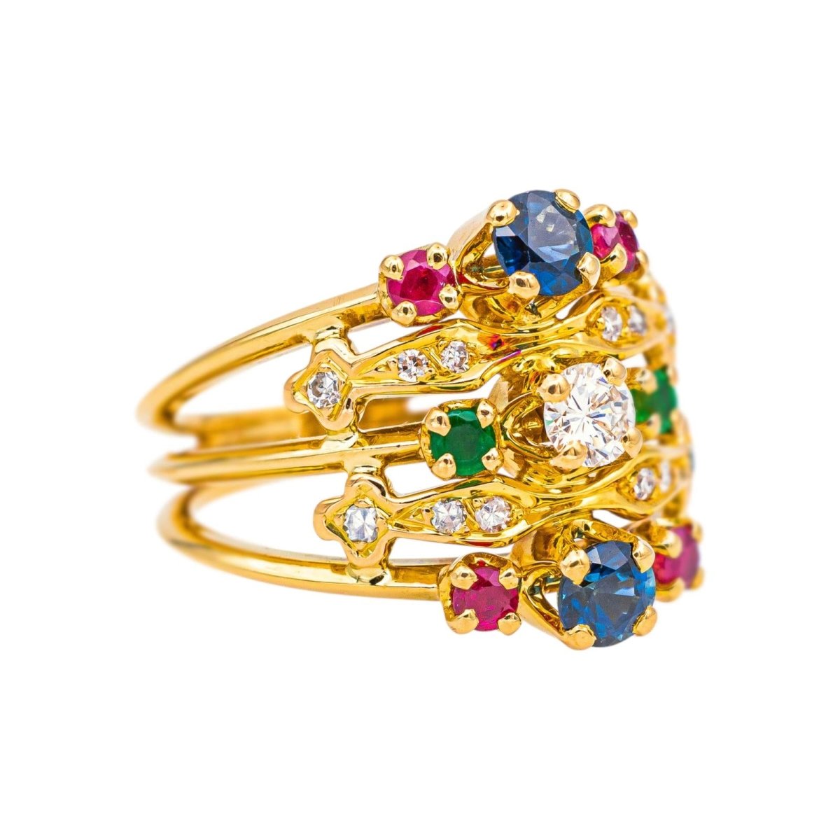 Bague Or jaune Saphir - Castafiore