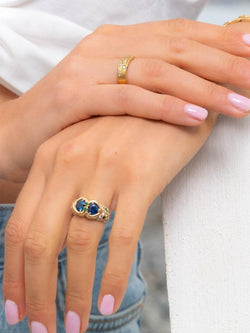 Bague Or jaune Saphir - Castafiore