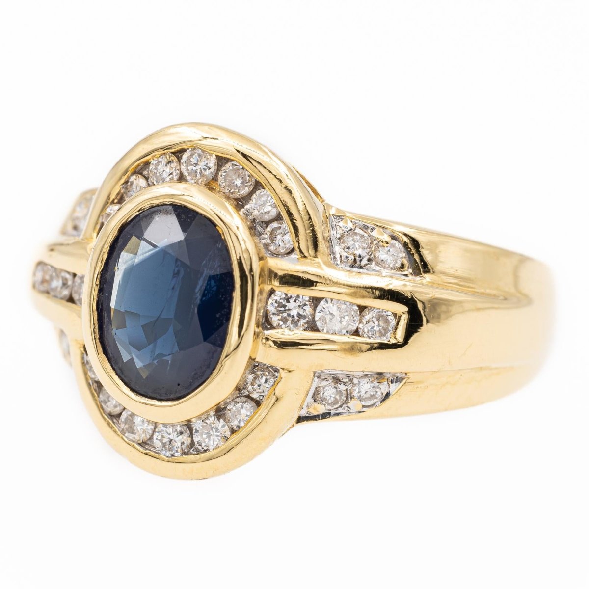 Bague Or jaune Saphir - Castafiore