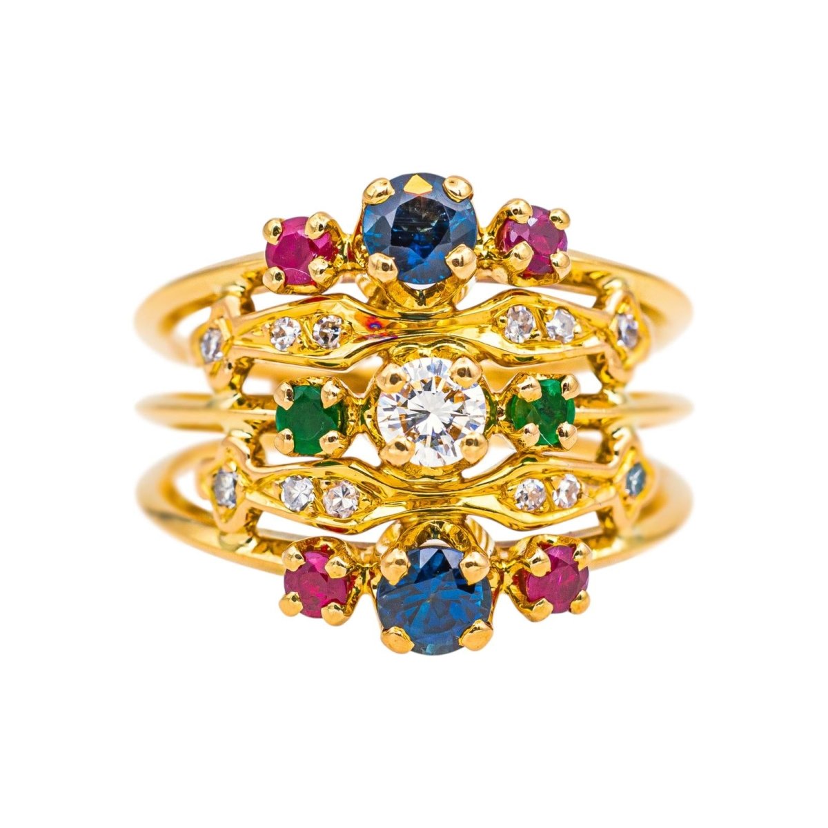 Bague Or jaune Saphir - Castafiore