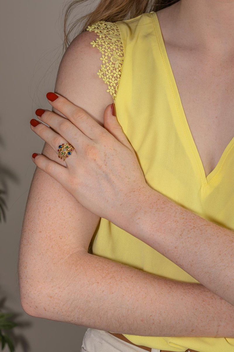 Bague Or jaune Saphir - Castafiore
