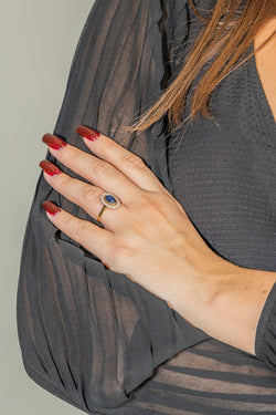 Bague Or jaune Saphir - Castafiore