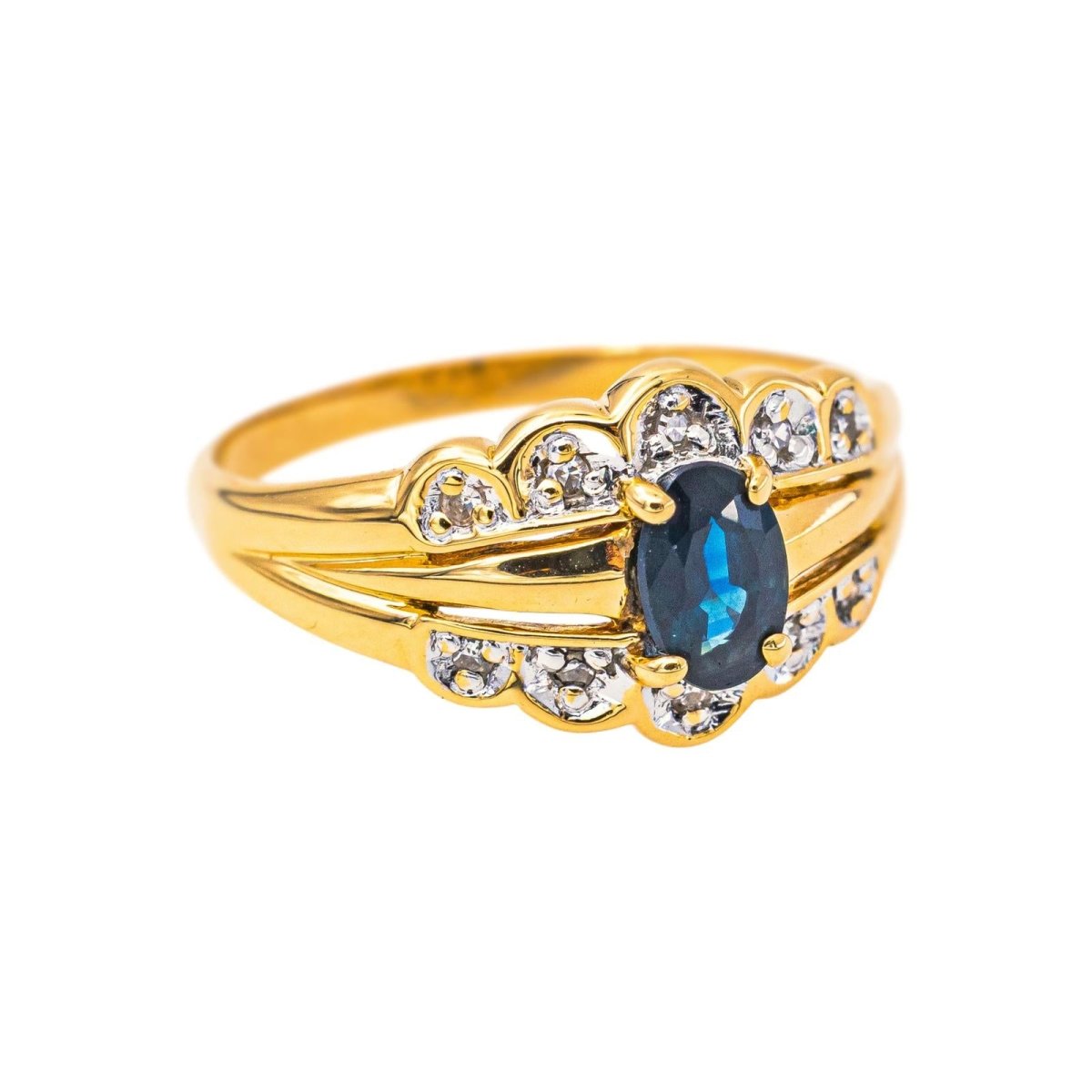Bague Or jaune Saphir - Castafiore