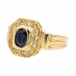 Bague Or jaune Saphir - Castafiore