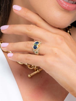 Bague Or jaune Saphir - Castafiore