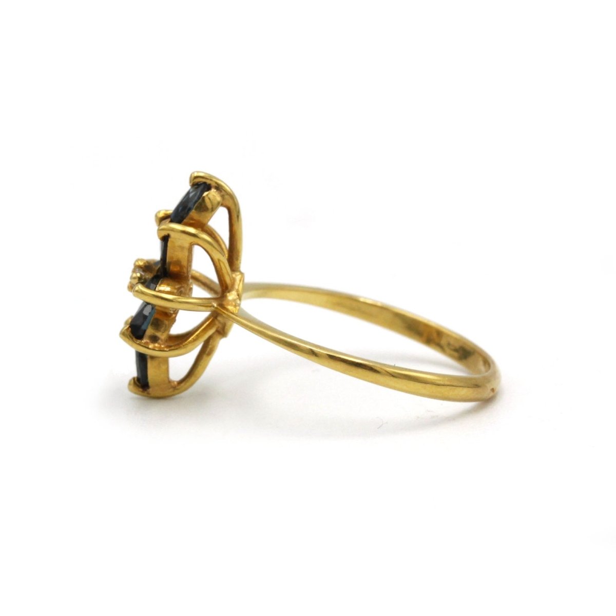 Bague - Or jaune, Saphir & Diamants - Castafiore
