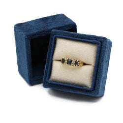 Bague - Or jaune, saphirs et diamants - Castafiore