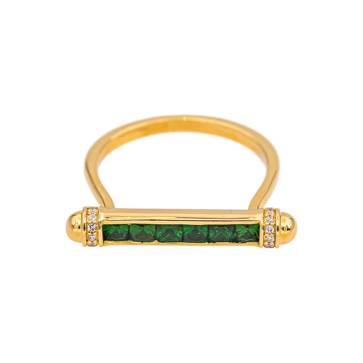 Bague Or jaune Tsavorite - Castafiore