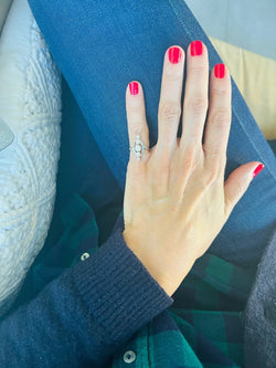 Bague or marquise diamants - Castafiore