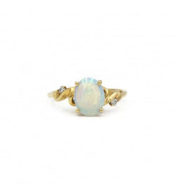 Bague - Or. Opale et Diamants - Castafiore