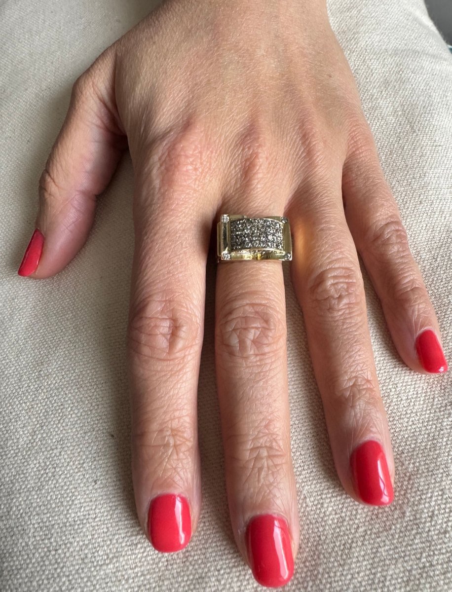 Bague or Pavage 44 diamants - Castafiore