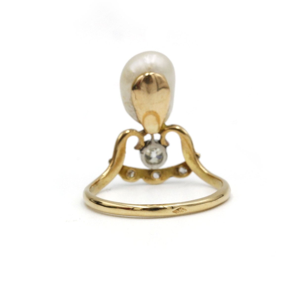 Bague - Or, perle et diamants - Castafiore