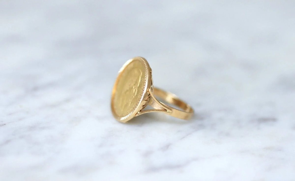 Bague or pièce Napoléon 10 Francs - Castafiore