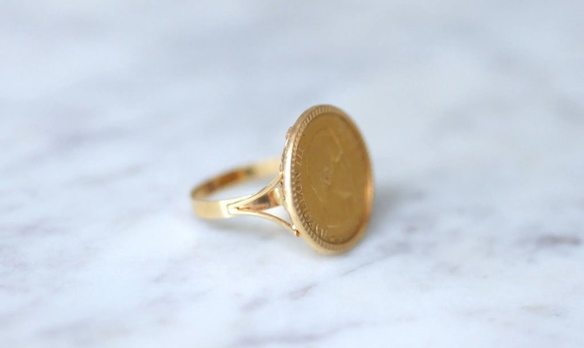 Bague or pièce Napoléon 10 Francs - Castafiore