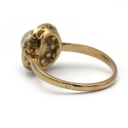 Bague - Or, platine, perle et diamants - Castafiore
