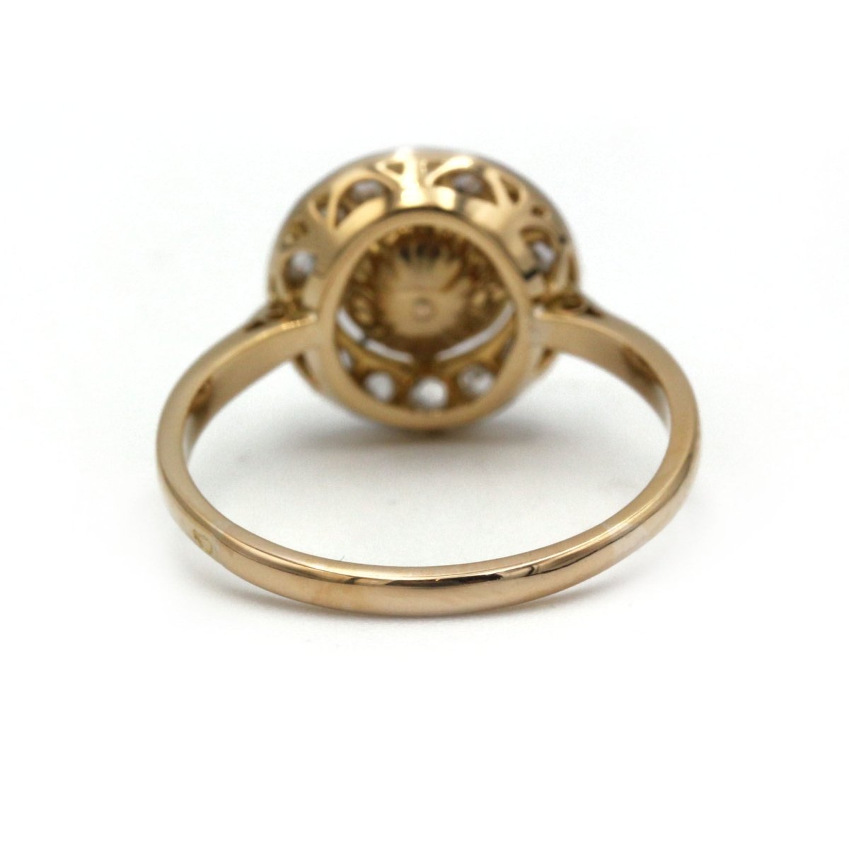 Bague - Or, platine, perle et diamants - Castafiore