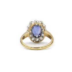 Bague - Or, Platine, Saphir et Diamants - Castafiore
