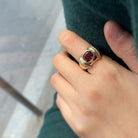 Bague - Or, Rhodolite & Diamants - Castafiore