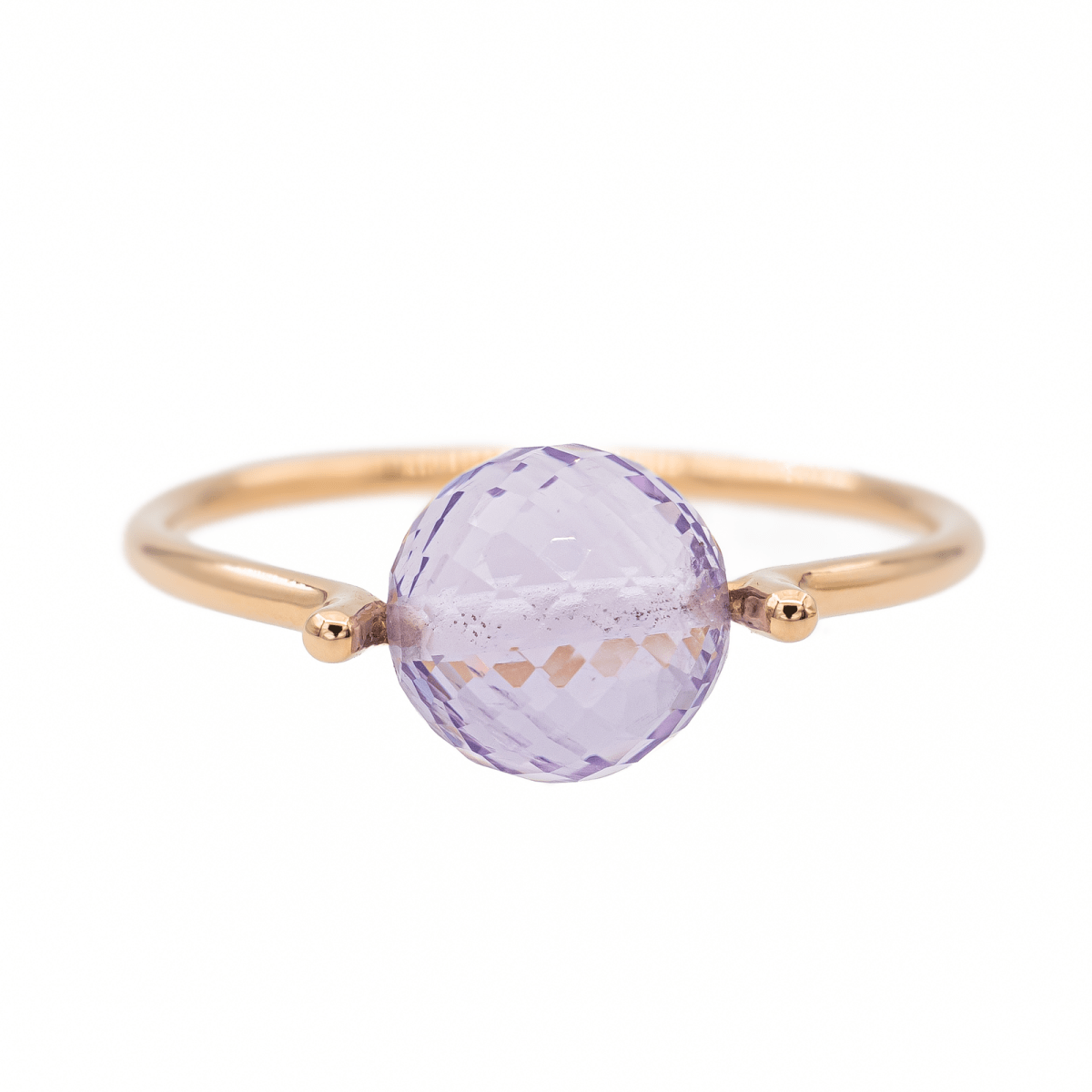 Bague Or rose Améthyste - Castafiore