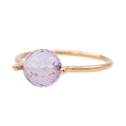 Bague Or rose Améthyste - Castafiore
