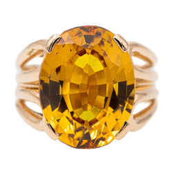 Bague Or rose Citrine - Castafiore