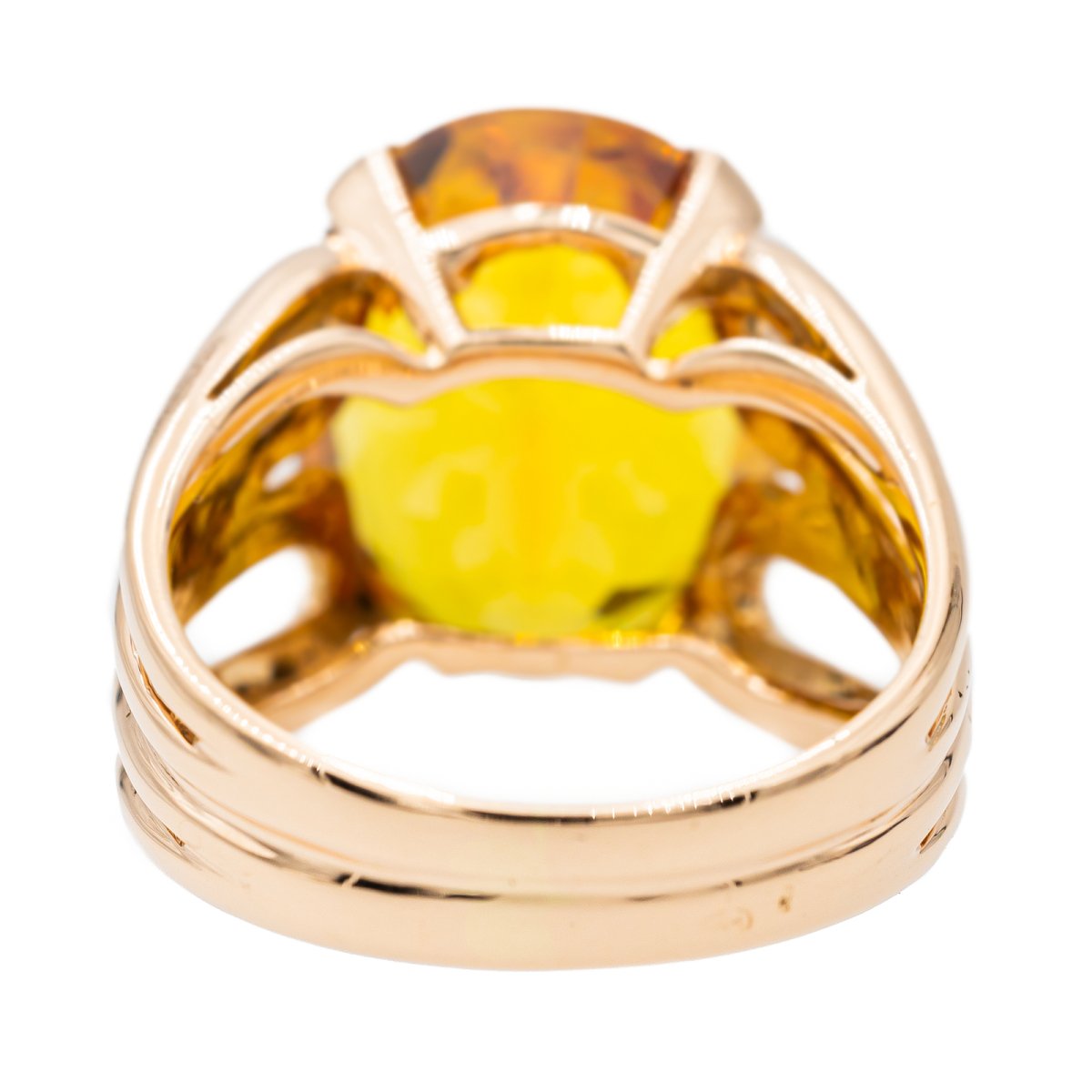 Bague Or rose Citrine - Castafiore