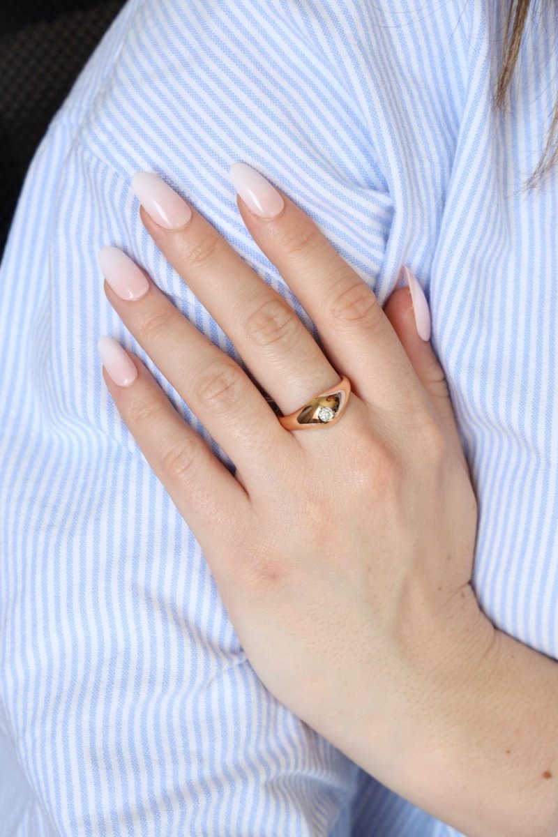 Bague Or rose Diamant - Castafiore