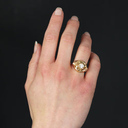 Bague or rose vintage diamant - Castafiore