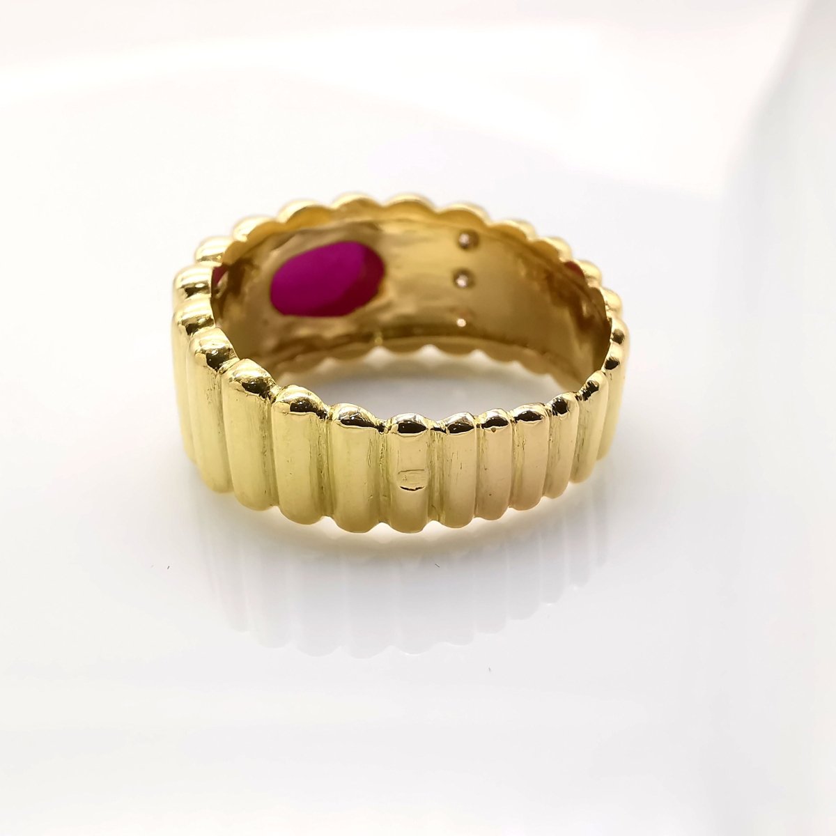 Bague or rubis & diamants - Castafiore