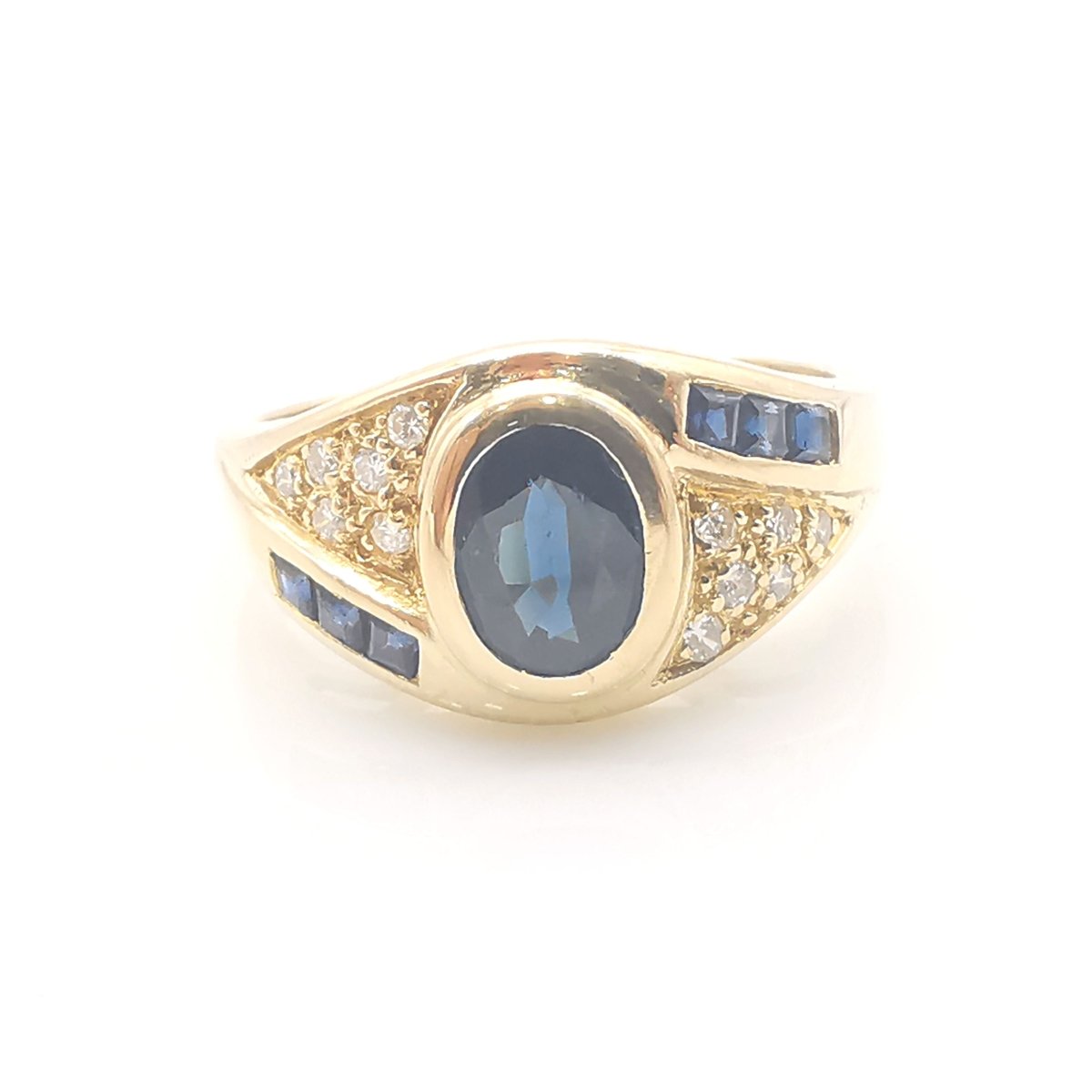 Bague or saphir & diamants - Castafiore