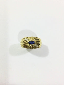 Bague Or Saphir Et Diamants - Castafiore