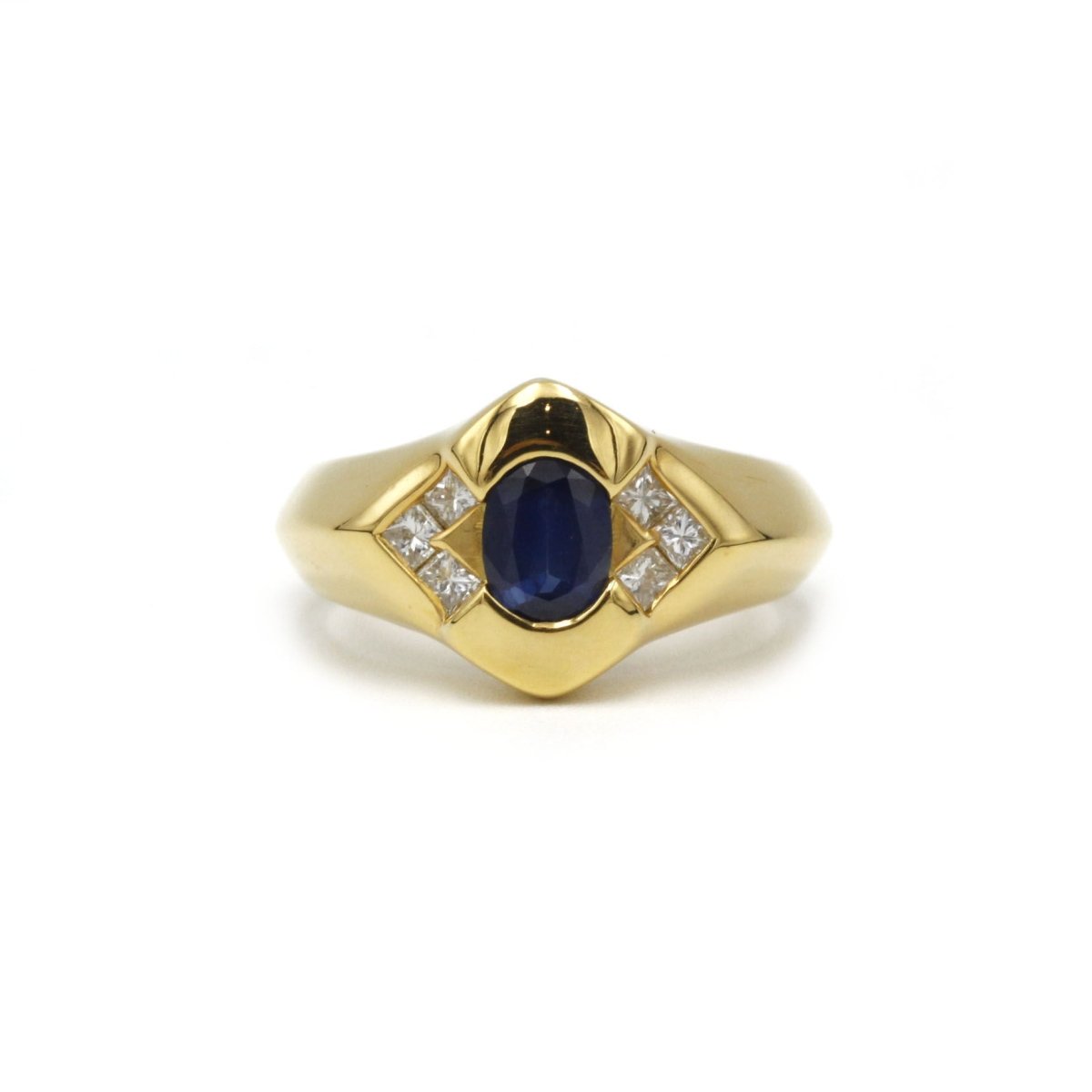 Bague - Or, Saphir Et Diamants - Castafiore